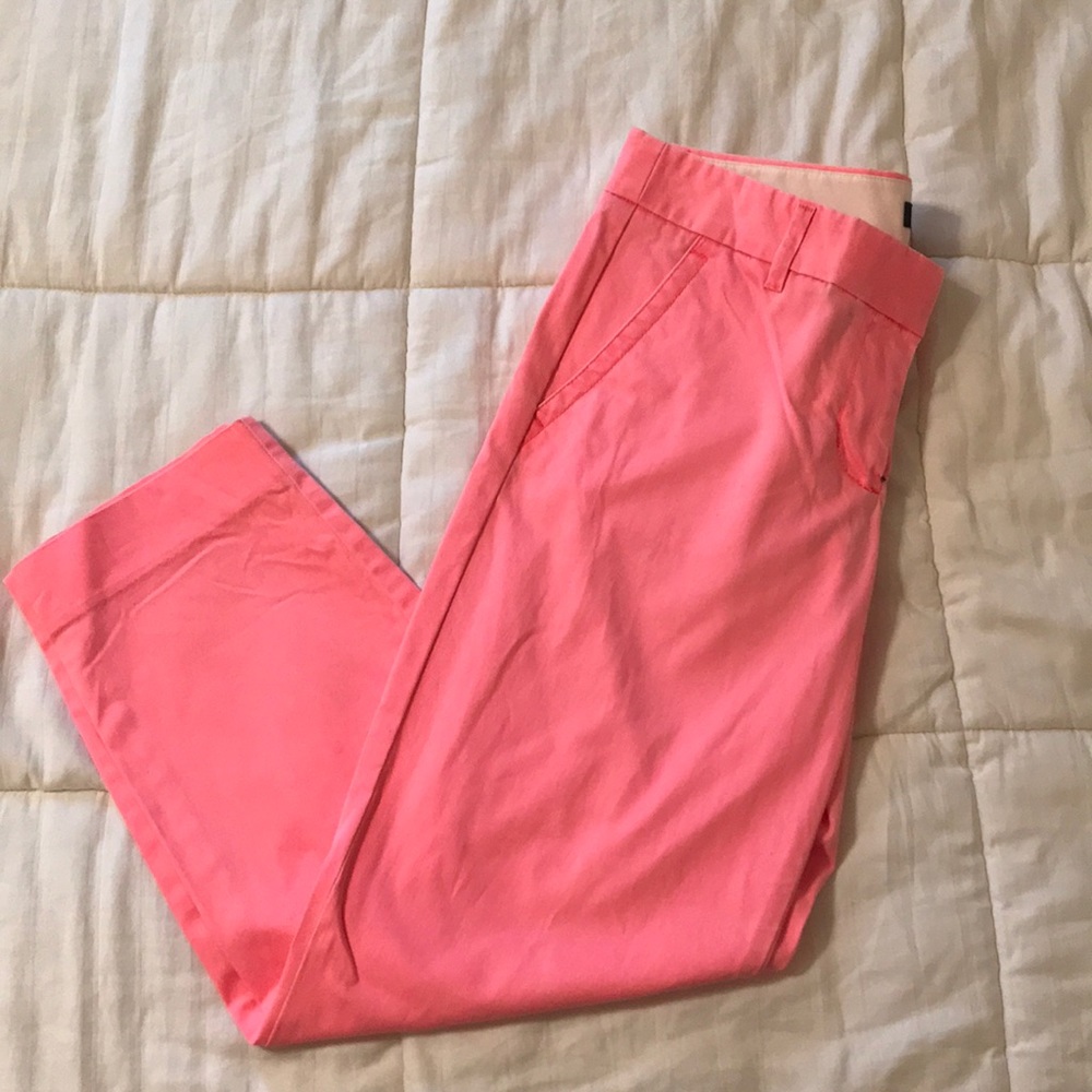 Jcrew pink cropped pants